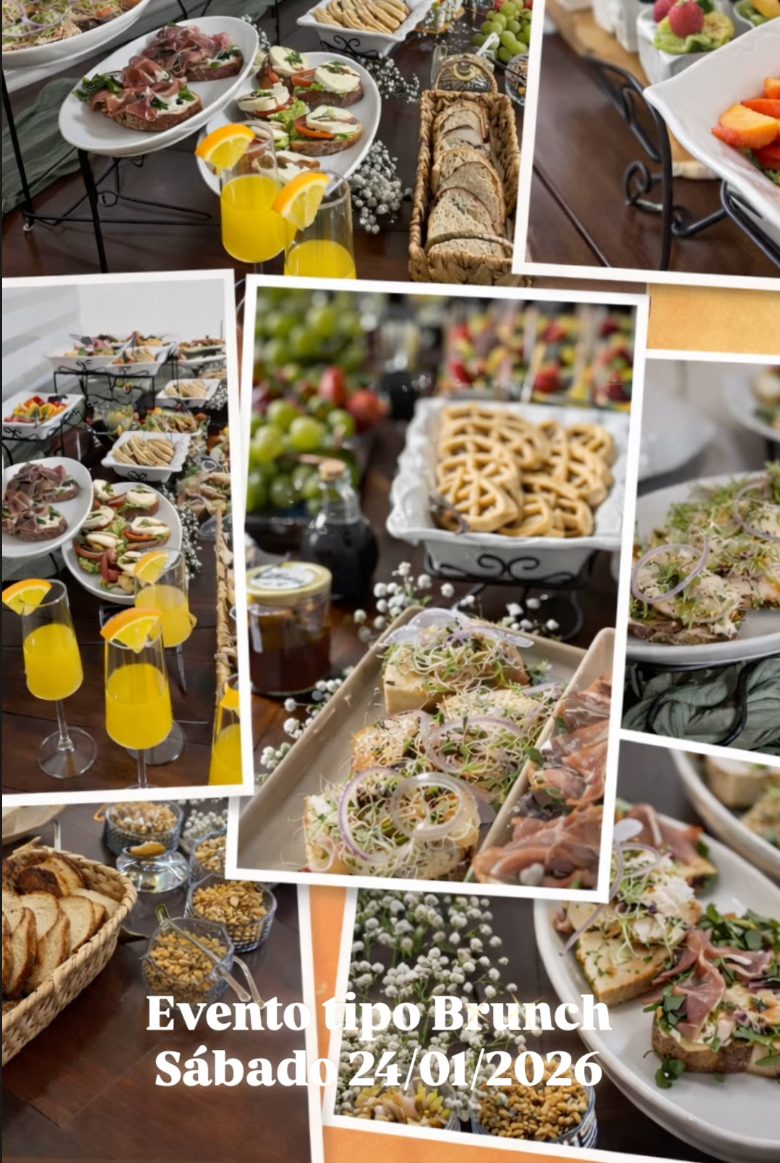 Buffet servido por Té-Latte en un evento
